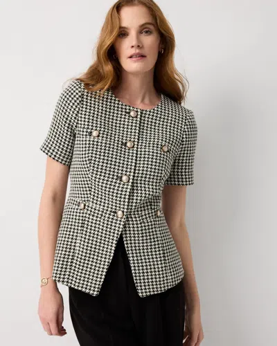 White House Black Market Houndstooth Tweed Jacket