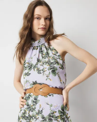 White House Black Market Interlock Waist Stretch Belt In Vachetta