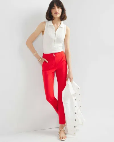 White House Black Market Jolie High-rise Straight Woven Pants In Heat Wave