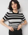 White House Black Market Lace Up Side Sweater Tee
