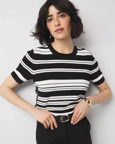 White House Black Market Lace Up Side Sweater Tee