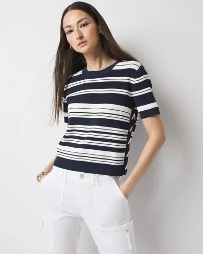 White House Black Market Lace Up Side Sweater Tee