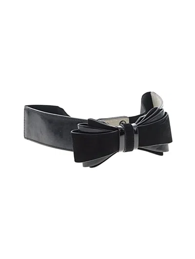 Pre-owned White House Black Market Leather Belt In Black