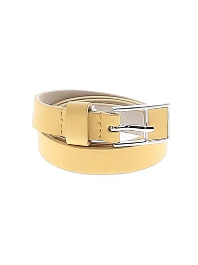 Pre-owned White House Black Market Leather Belt In Gold