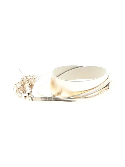 White House Black Market Leather Belt In Ivory