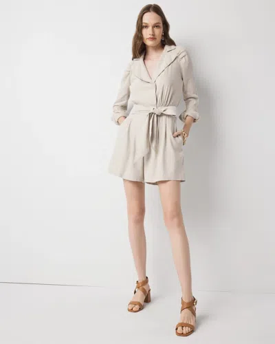 White House Black Market Linen-blend Romper