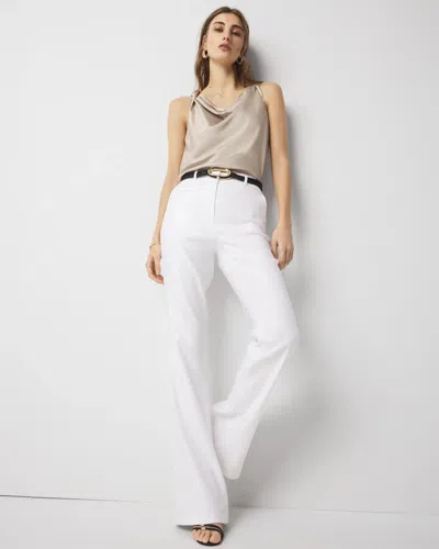 White House Black Market Linen Flare Trousers