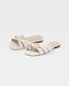 White House Black Market Linen Flat Sandals