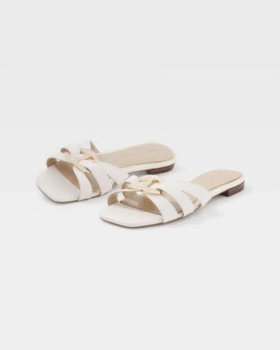 White House Black Market Linen Flat Sandals