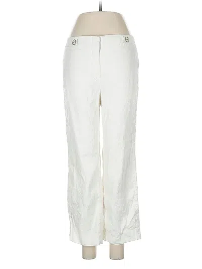 Pre-owned White House Black Market Linen Pants In White