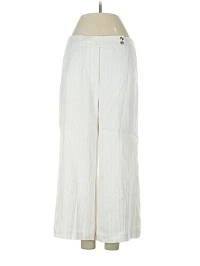 Pre-owned White House Black Market Linen Pants In White