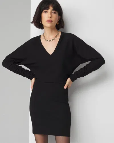 white house black market long sleeve dress Long Sleeve Printed Midi Dress