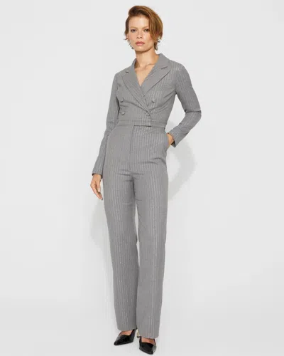White House Black Market Long Sleeve Double-breasted Jumpsuit