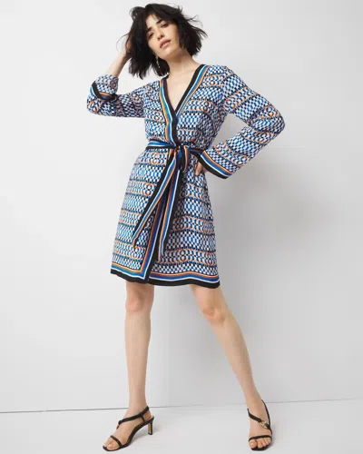 White House Black Market Long-sleeve Surplice Mini Dress