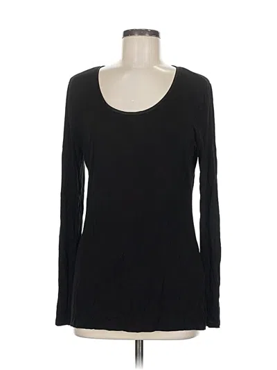 Pre-owned White House Black Market Long Sleeve T-shirt In Black