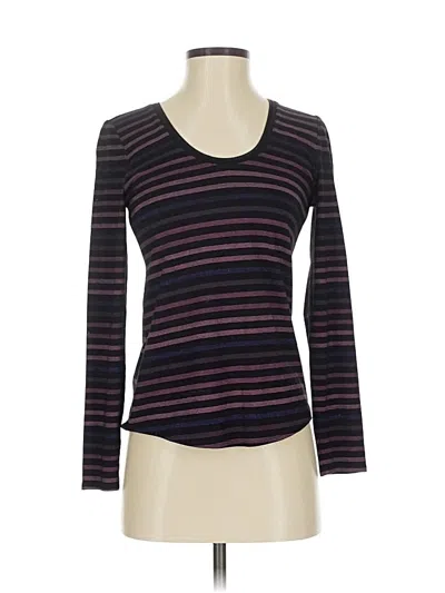 White House Black Market Long Sleeve Top Black Scoop Neck Tops