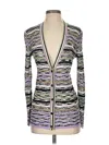 White House Black Market Long Sleeve Top Purple Plunge Neckline Tops In Multi