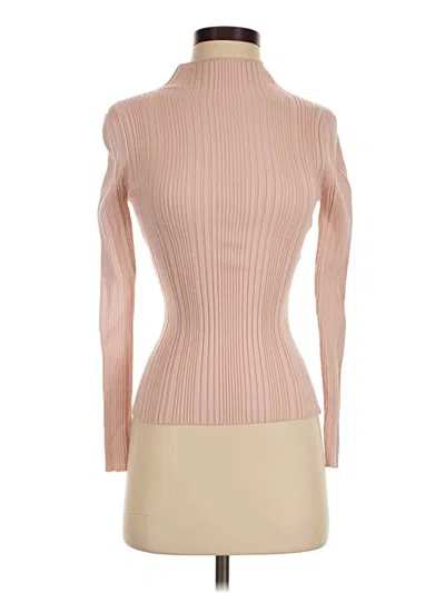 White House Black Market Long Sleeve Top Tan Turtleneck Tops In Multi