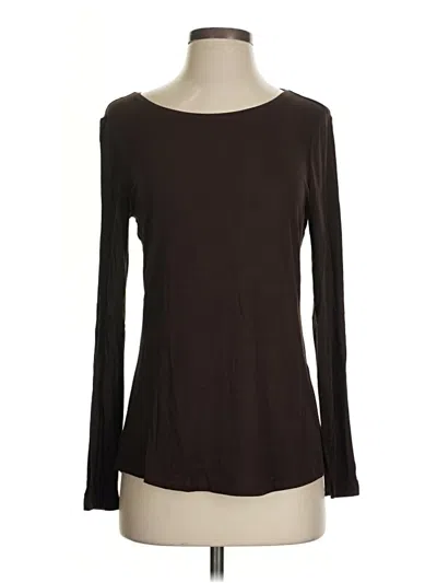 Pre-owned White House Black Market Long Sleeve T-shirt In Brown