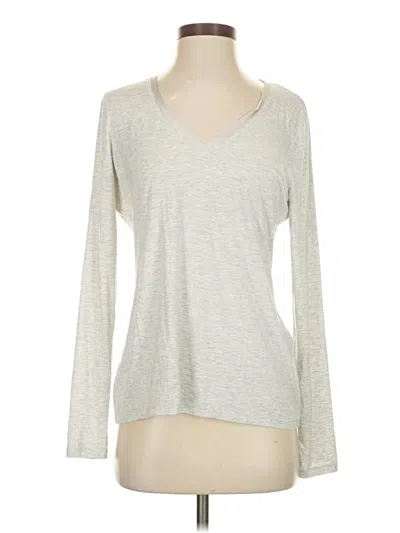 Pre-owned White House Black Market Long Sleeve T-shirt In Silver