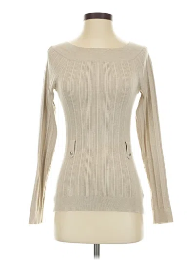 Pre-owned White House Black Market Long Sleeve T-shirt In Tan