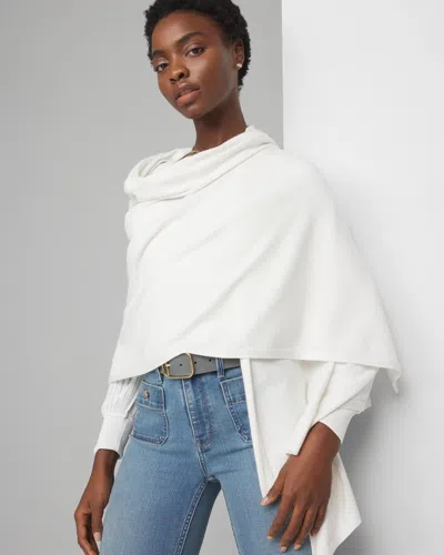 White House Black Market Luxe Wrap In White
