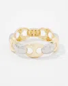 White House Black Market Mariner Links Stretch Bracelet |  In Gold W/silver