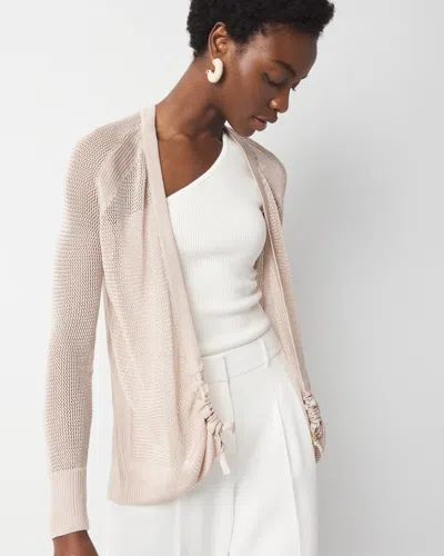 White House Black Market Mesh Cinched Cardigan Sweater