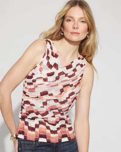 White House Black Market Mesh Surplice Tank Top In Gold