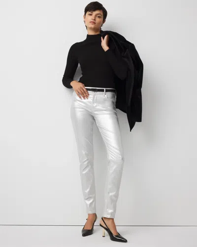 White House Black Market Metallic Coated High-rise Skinny Jeans