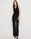 White House Black Market Metallic Pinstripe Crepe Jumpsuit