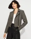 White House Black Market Metallic Tweed Moto Jacket