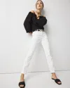 White House Black Market Mid-rise Double Pocket Girlfriend Jeans In White