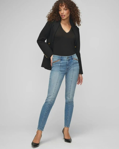 White House Black Market Mid-rise Everyday Soft Pocket Skinny Ankle Jeans In Blue