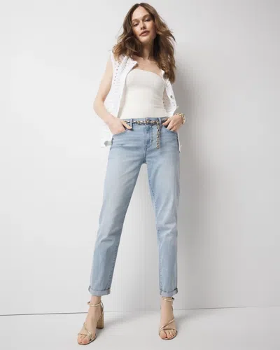 White House Black Market Mid-rise Girlfriend Jeans In Jardin Antique