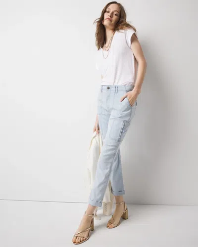 White House Black Market Mid-rise Pret-a-pedi Straight Cropped Pant In Drava Antique