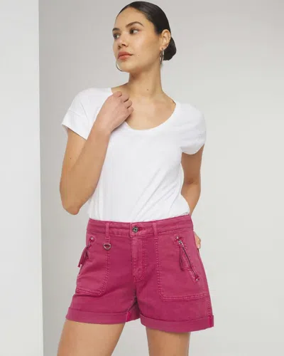 White House Black Market Mid-rise Pret-a-play Shorts In Fuchsia Pink