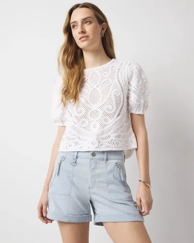 White House Black Market Mid-rise Utility Chino Shorts In Drava Antique