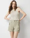 White House Black Market Mid-rise Utility Chino Shorts In Elm