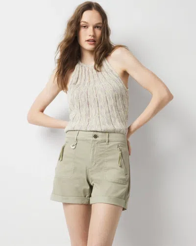 White House Black Market Mid-rise Utility Chino Shorts In Elm