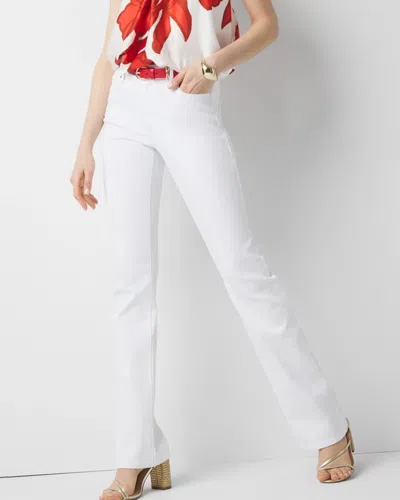 White House Black Market Mid-rise Bootcut Jeans In White