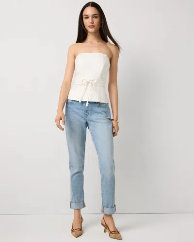 White House Black Market Mid-rise Girlfriend Jeans In Blue