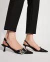 White House Black Market Mixed Metal Slingback In Black