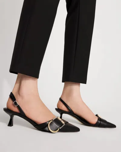 White House Black Market Mixed Metal Slingback In Black