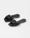 White House Black Market Modern Strappy Slide In Black