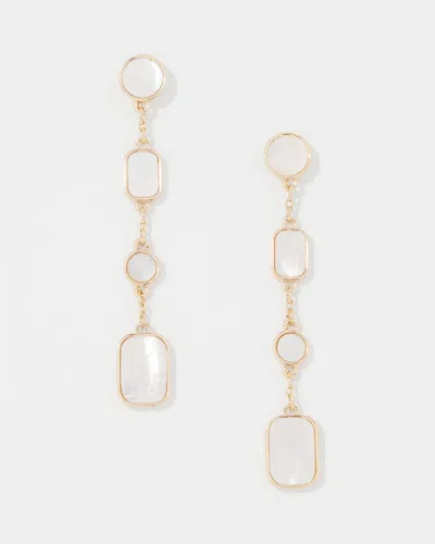White House Black Market Mother Of Pearl Linear Drop Earrings |