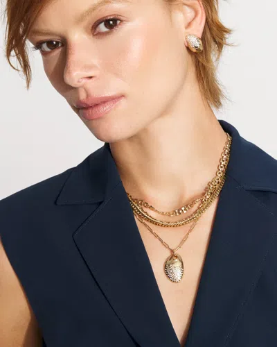 White House Black Market Multi-strand Convertible Pendant Necklace |  In Gold