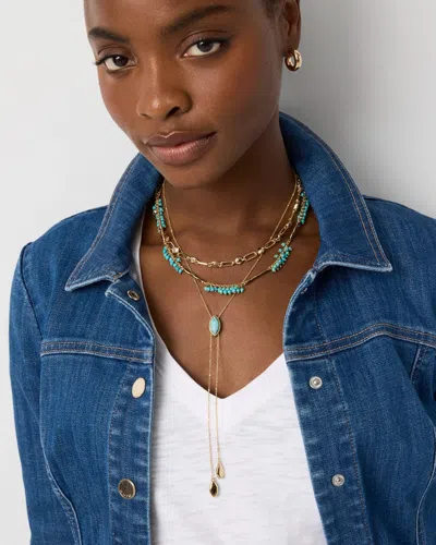 White House Black Market Multistrand Convertible Necklace |  In Blue