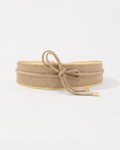 White House Black Market Obi Waist Belt In Neutral