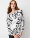 White House Black Market Off-the-shoulder Leopard Print Sweater